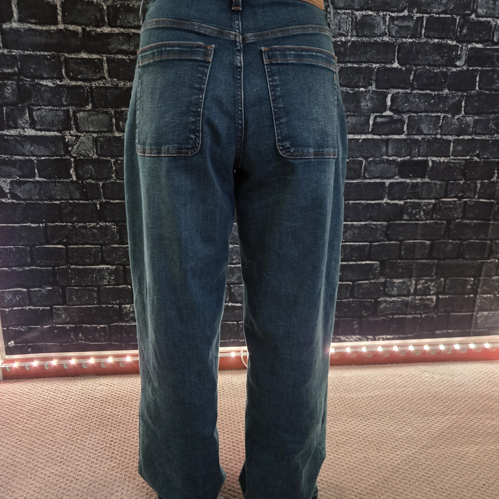 Madewell Curvy Emmett Wide Leg Jeans Size 29 High Rise Dark Wash - Picture 2 of 11